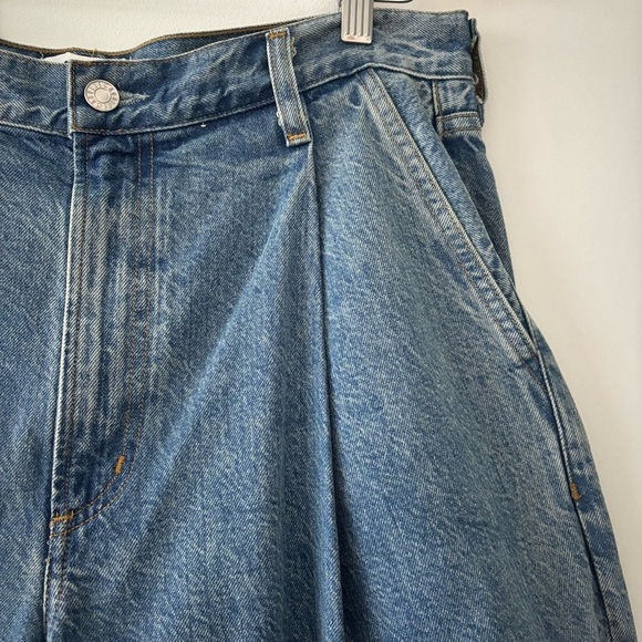 NWOT Agolde Ellis Trouser Wide Leg Baggy Lyocell Recycled Nylon Pleated Jeans - Picture 5 of 12